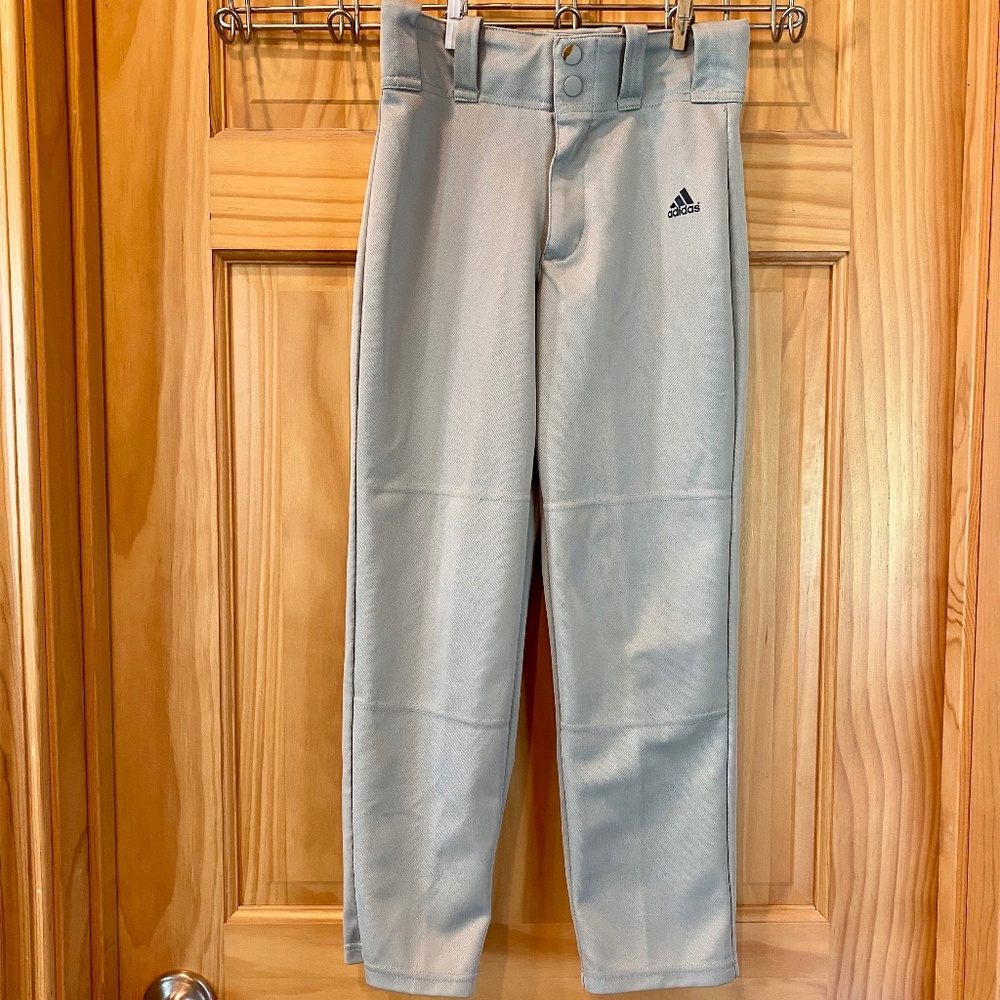 adidas Kids Gray Baseball Pants